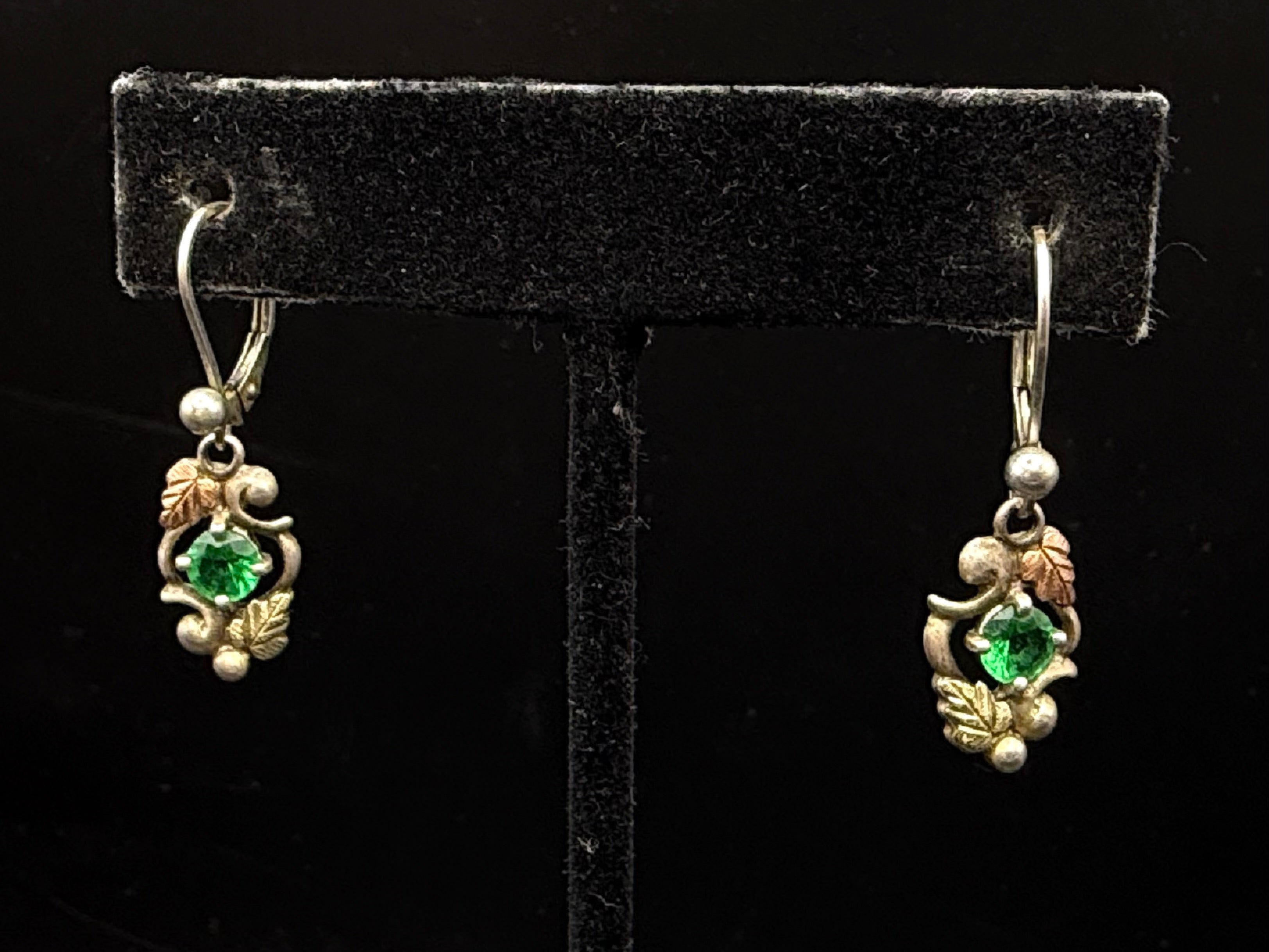 Coleman Co. - Vintage Black Hills Gold Sterling Silver Dangle Earrings
