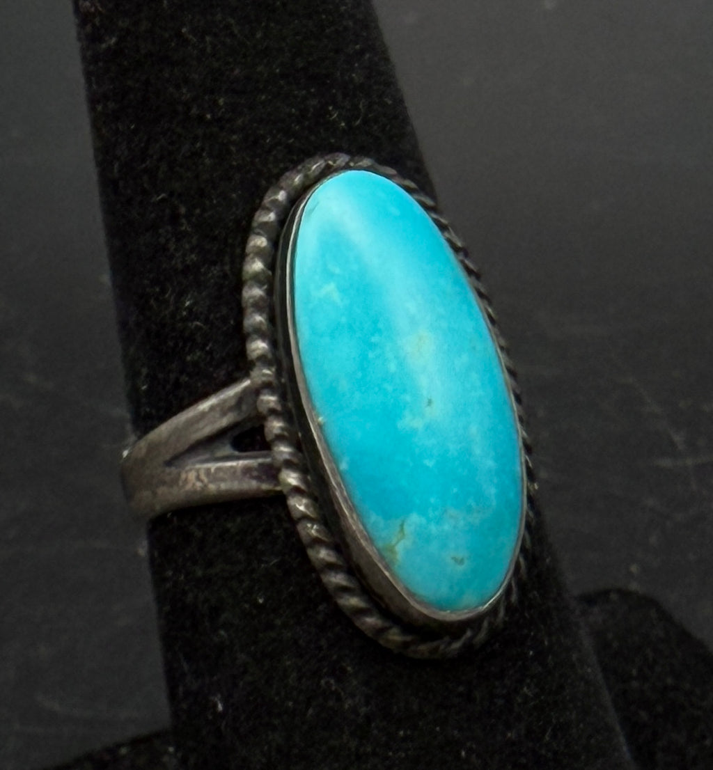 Bell Trading Post - Vintage Sterling Silver with Turquoise Ring - Size 7