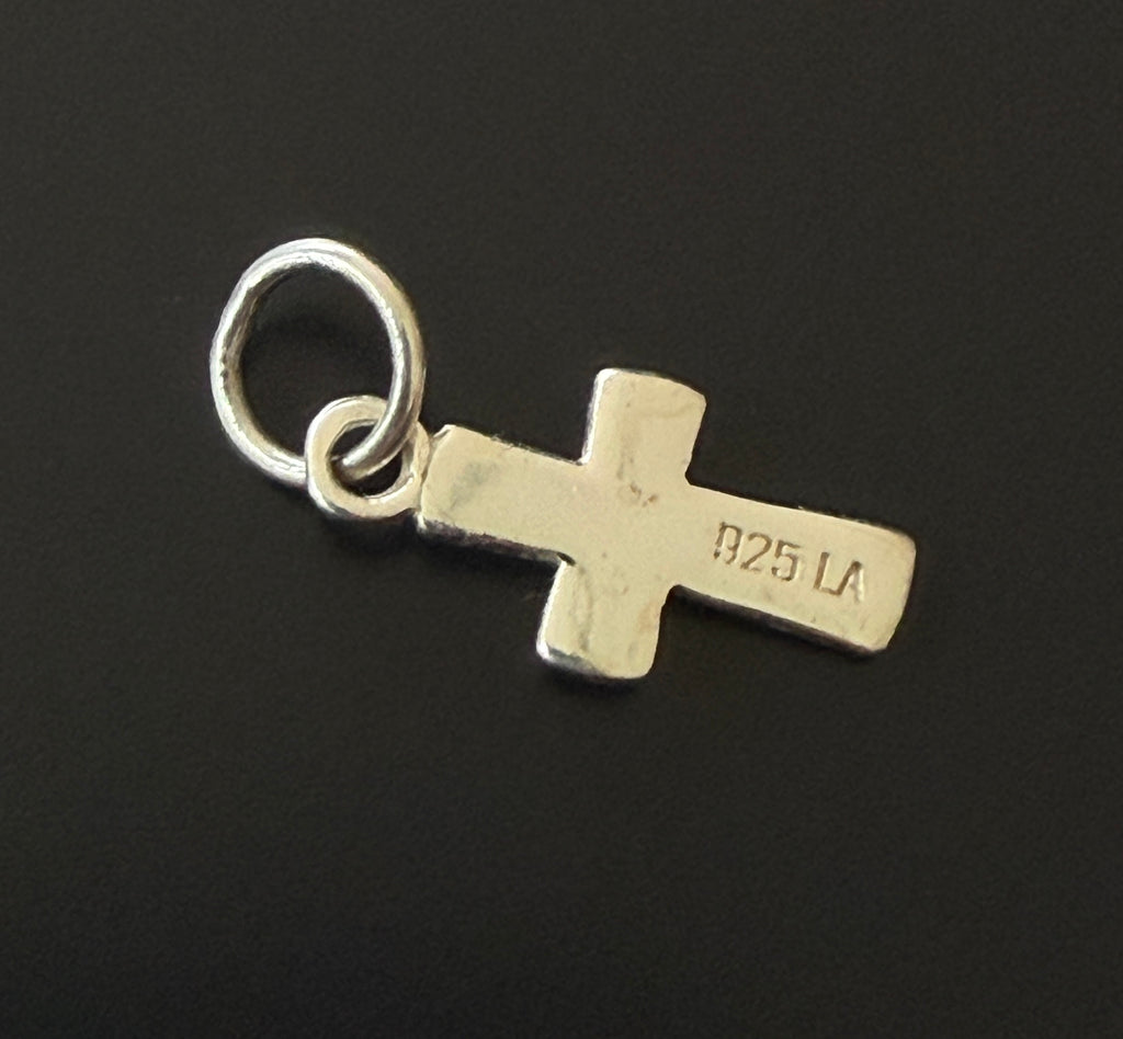 Vintage Sterling Silver Cross Heart Charm