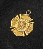 Blackinton - Vintage Sterling Silver Gold Plated "Firefighter's Wife" Pendant