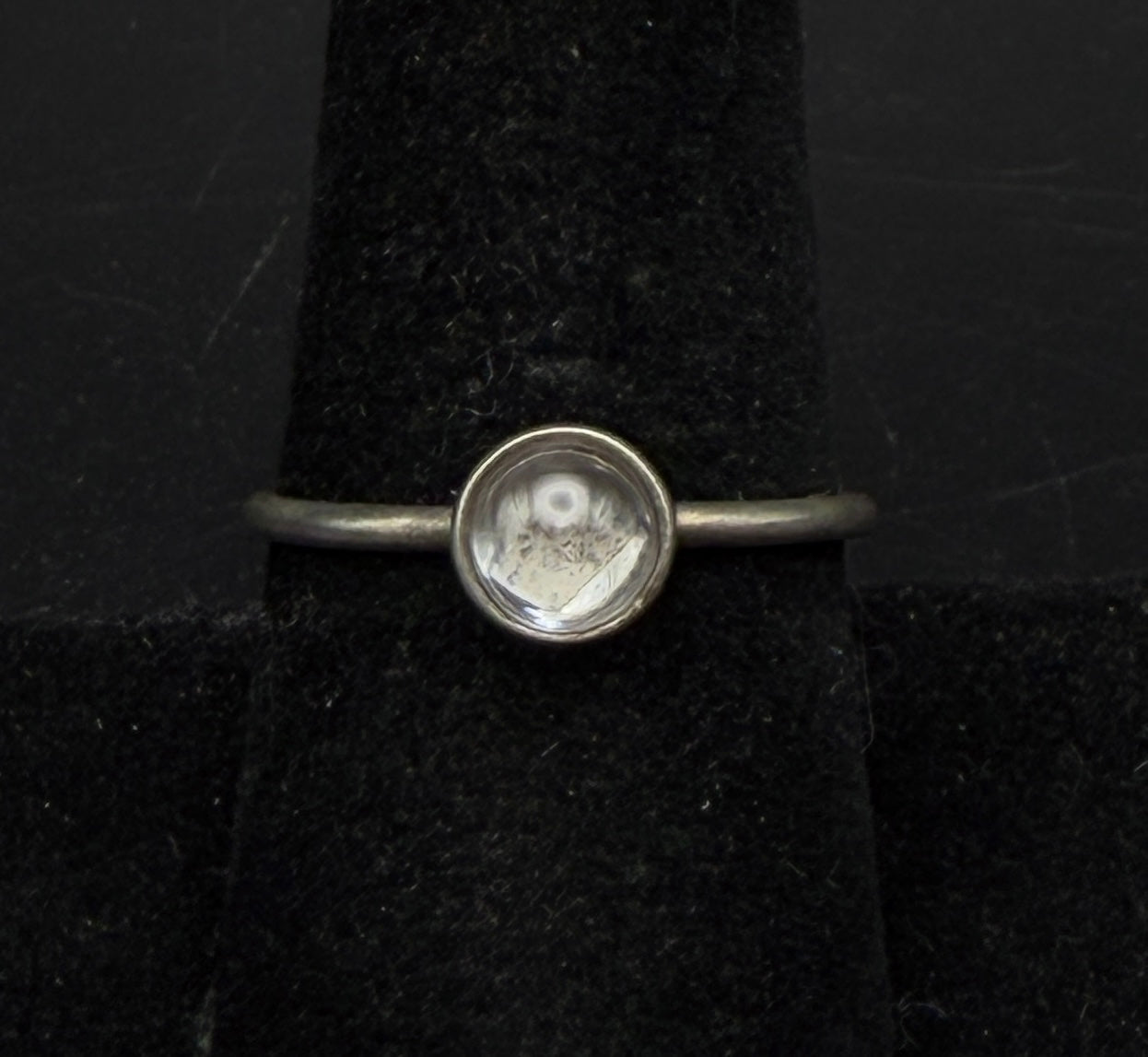 Pandora - Vintage Sterling Silver Rock Crystal Ring - Size 8.25