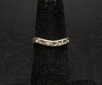 Vintage Sterling Silver and Rhinestones Adjustable Open Back Ring - AS IS