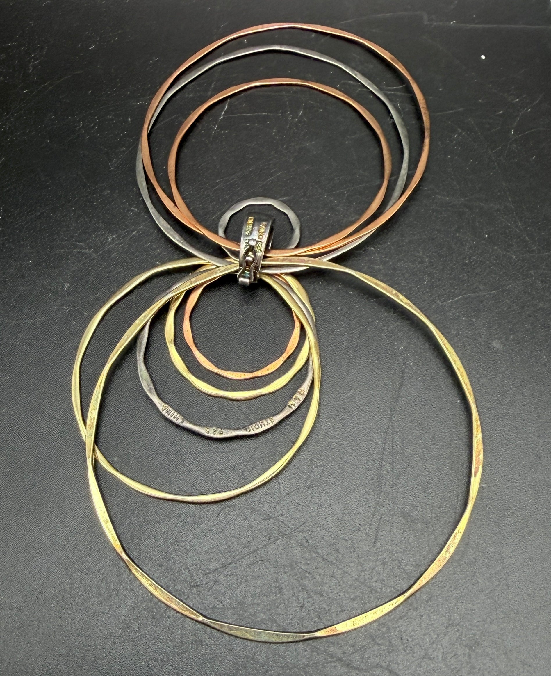 RLM Studio - Vintage Mixed Metals Hoops Pendant