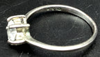 Vintage Star Cut CZ Sterling Silver Ring - Size 9.25
