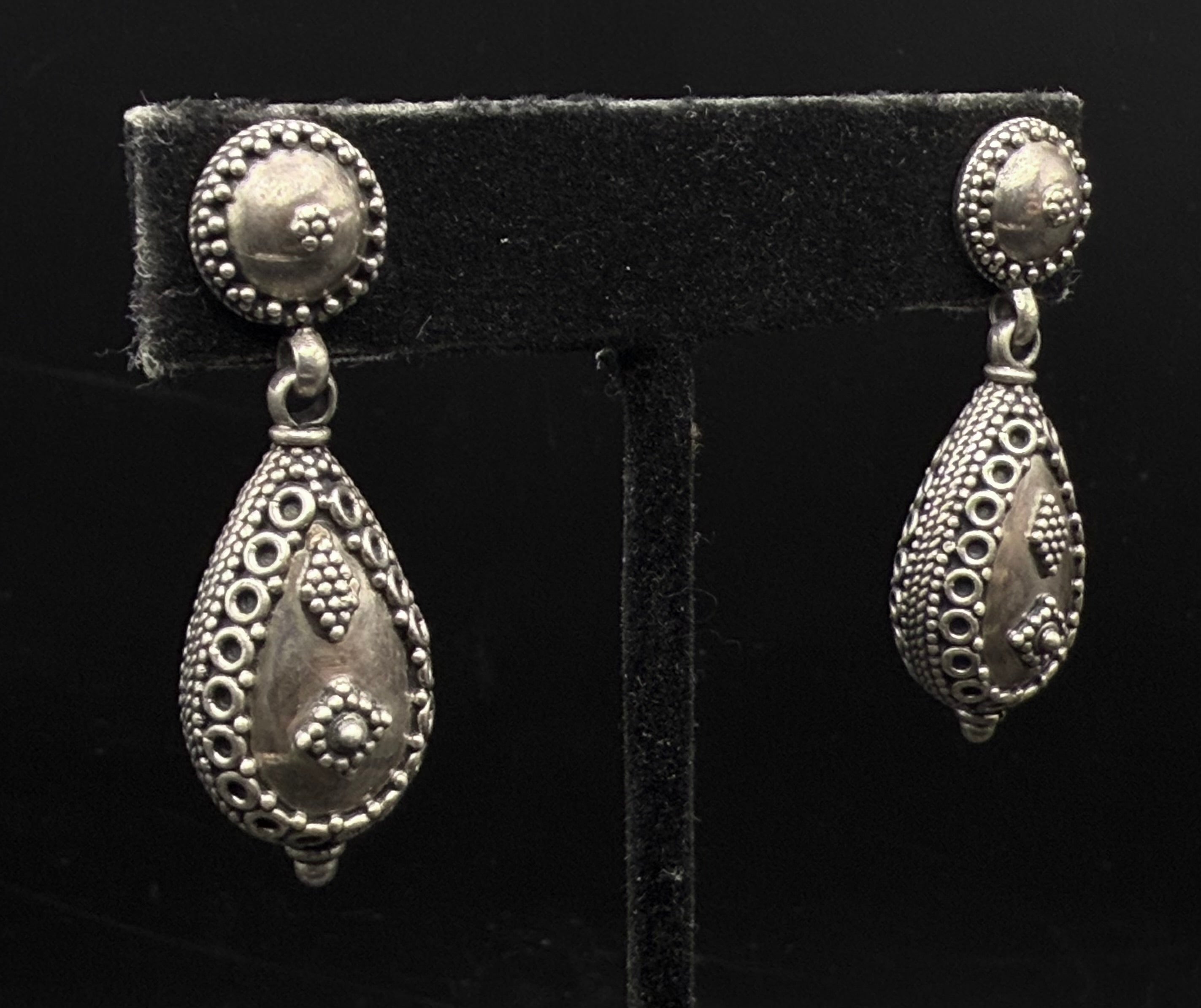 Doug Paulus - Vintage Handmade Sterling Silver Dangle Earrings