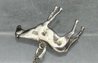 Vintage Sterling Silver Horse Pendant Chain Necklace - 18"