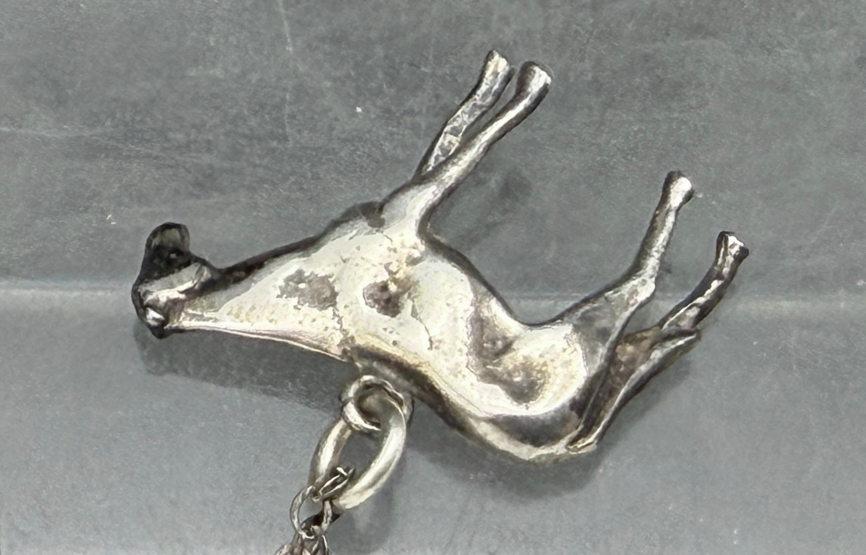 Vintage Sterling Silver Horse Pendant Chain Necklace - 18"