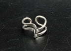 Sterling Silver Adjustable Size Wavy Toe Ring