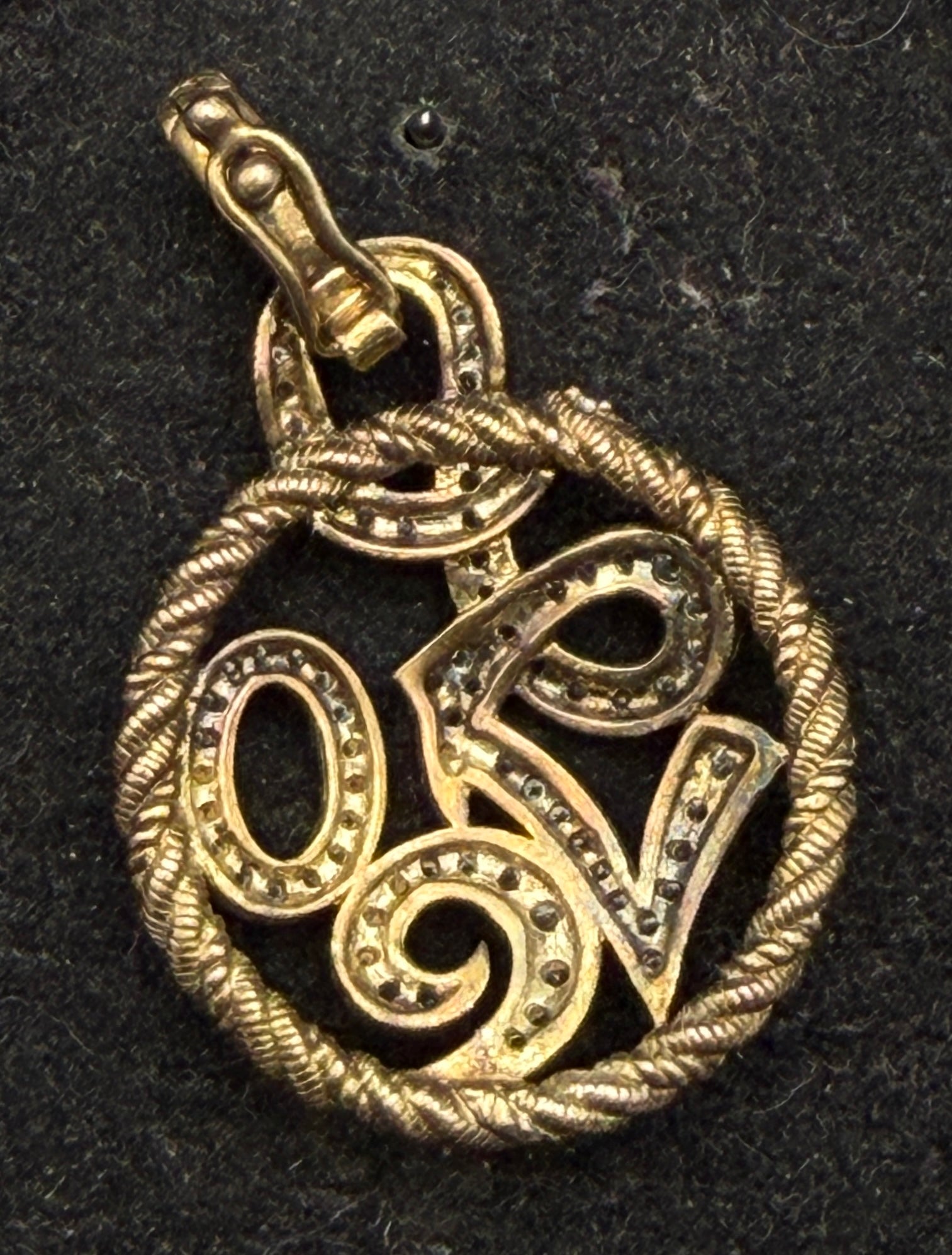 Judith Ripka- Vintage "LOVE" Gold Tone Sterling Silver Pendant
