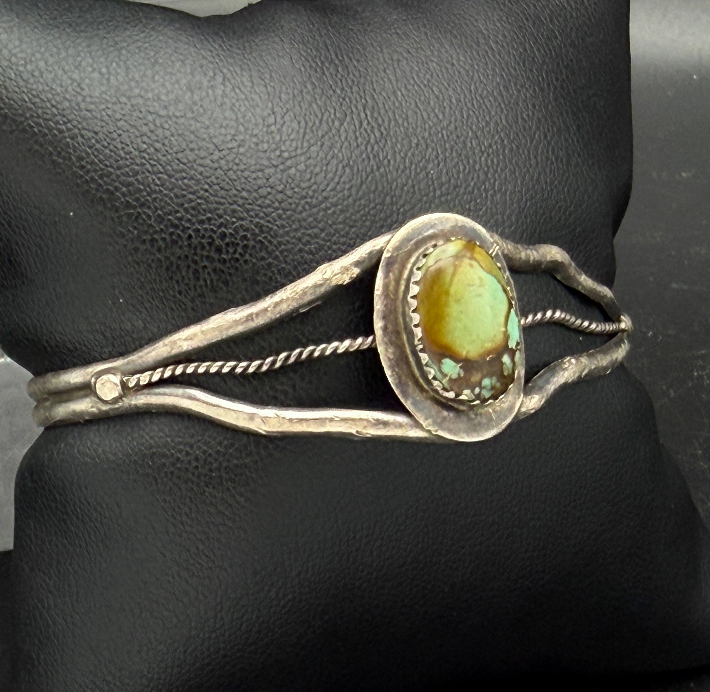 Vintage Handmade Turquoise Sterling Silver Cuff Bracelet