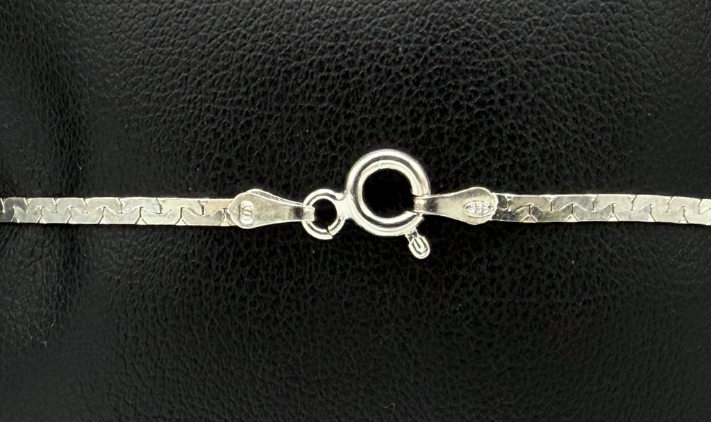 Vintage Italian Sterling Silver C Link Bracelet - 7"