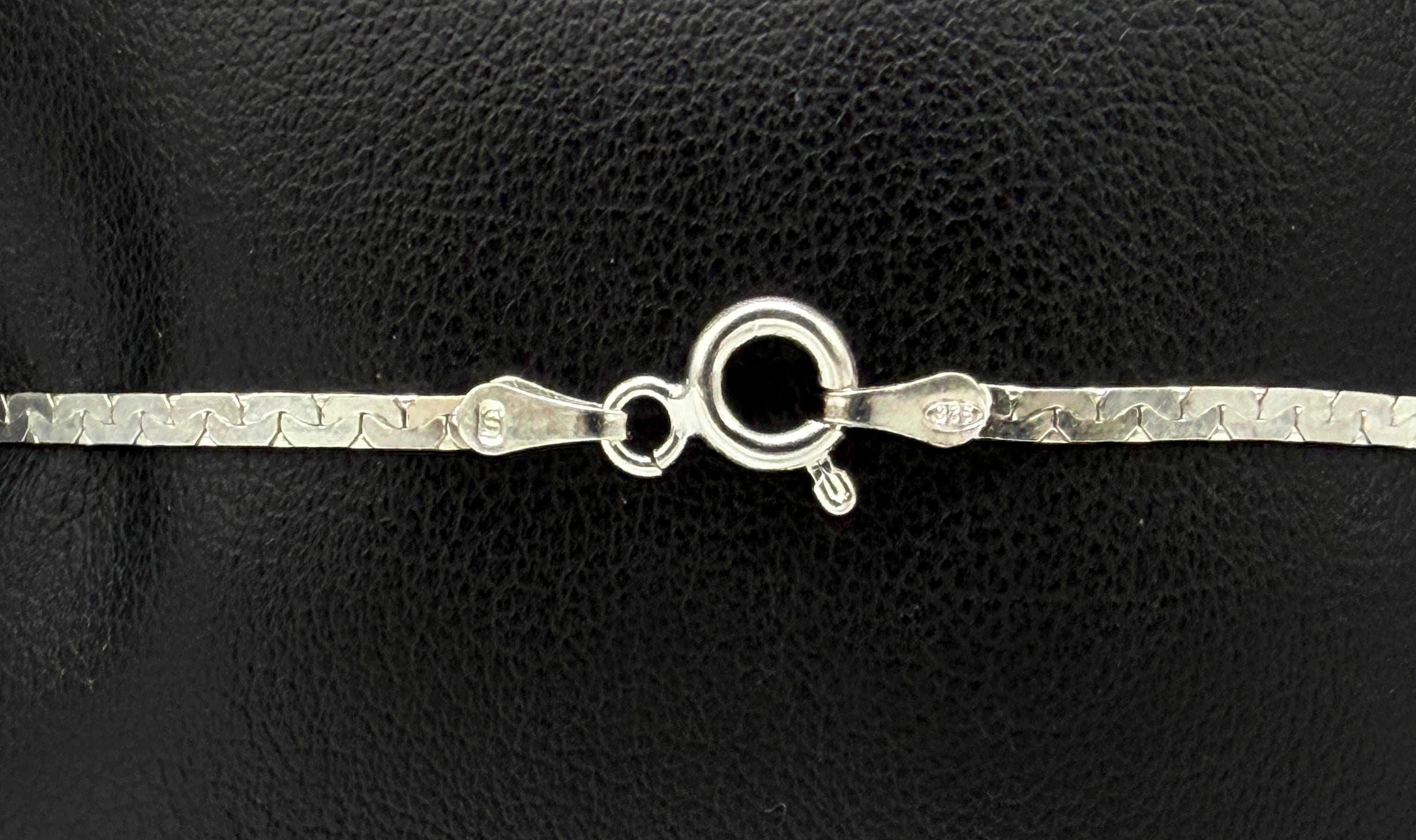 Vintage Italian Sterling Silver C Link Bracelet - 7"