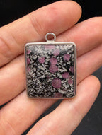 Garnets in Matrix Sterling Silver Pendant