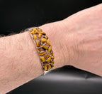 Vintage Tiger's Eye Sterling Silver Cuff Bracelet