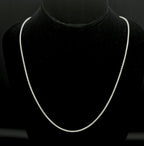 Vintage Italian Sterling Silver Wheat Chain Necklace - 23.75"