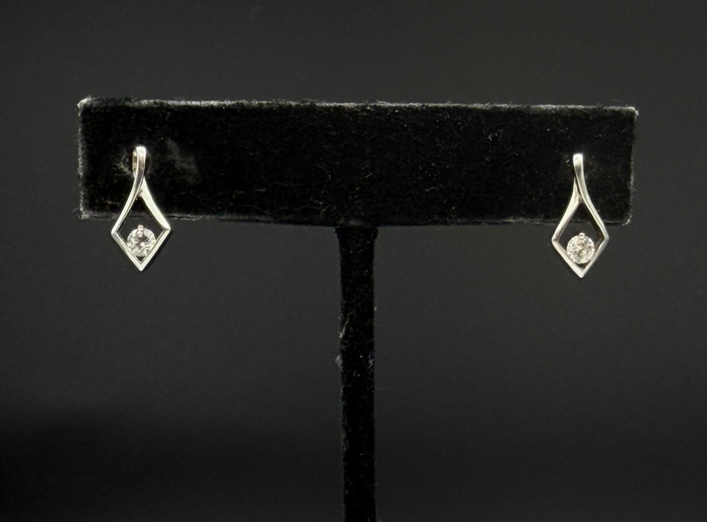 Vintage Sterling Silver and Crystal Earrings