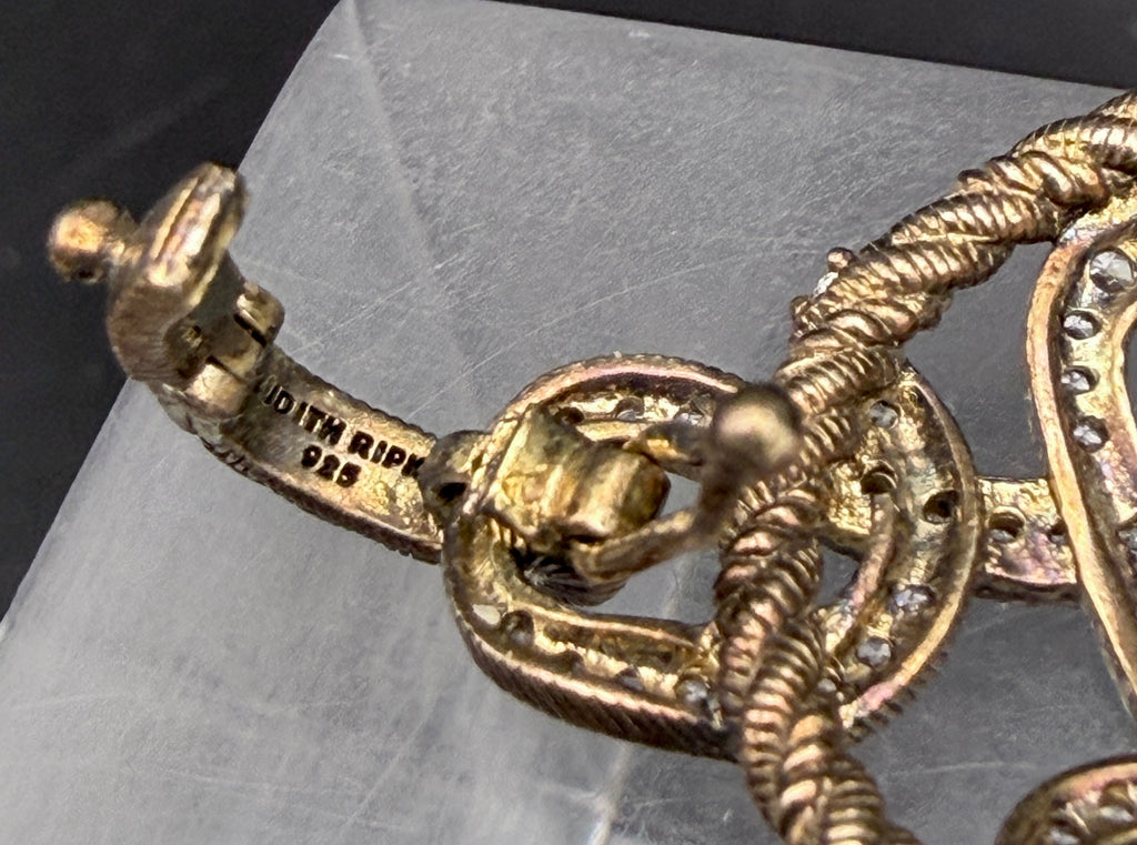 Judith Ripka- Vintage "LOVE" Gold Tone Sterling Silver Pendant