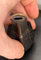 Dunhill - Antique 1924 Shell Briar Shape 12 Double Patent Estate Pipe - Sterling Repair Band