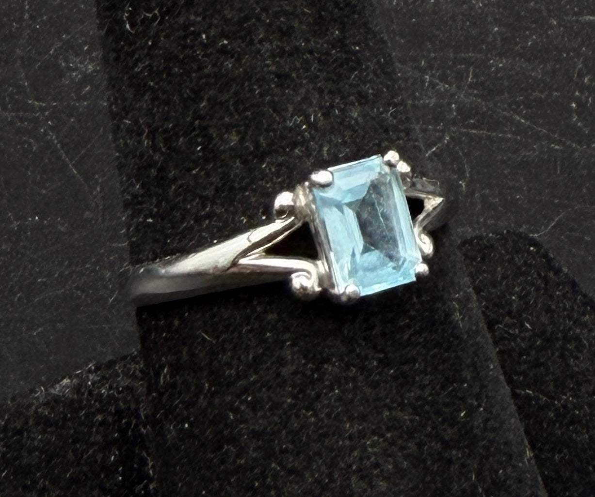 Ross-Simons - Vintage Sterling Silver Blue Topaz Ring - Size 8