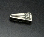 Vintage Mykonos Silver Plated Geometric Triangle Double Hole Slide Beads