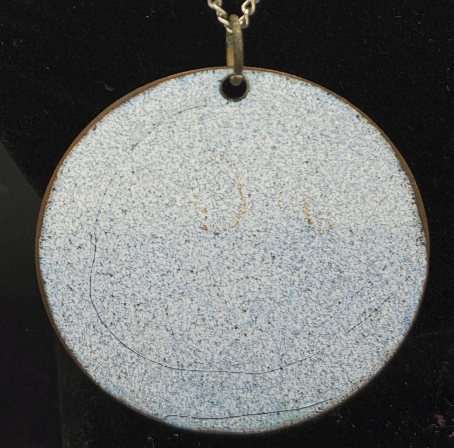 Vintage Horse Head Enameled Metal Pendant Chain Necklace - 24.5"