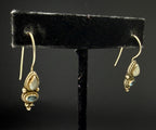 Vintage Handmade Moonstone and Blue Topaz Sterling Silver Earrings