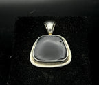 Vintage Obsidian Sterling Silver Pendant