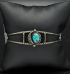 Vintage Handmade Turquoise Sterling Silver Cuff Bracelet