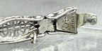 Antique Art Deco Sterling Silver Filigree Style Bracelet - 7.25" BROKEN CLASP