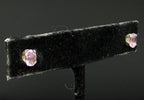 Vintage Pink Tourmaline Sterling Silver Stud Earrings