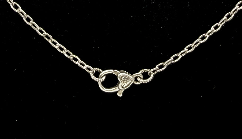 Judith Ripka - Vintage Sterling Silver Cubic Zirconia Station Chain Necklace - 18"