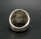 Vintage Mexican Artisan Heavy Sterling Silver Ring - Size 4.25