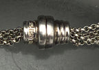 Joseph Esposito - Vintage Multi Chain Abalone Shell Snap On Pendant Sterling Silver Necklace - 17"