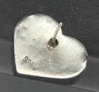 UNMATCHED Vintage Handmade Sterling Silver Puffed Heart Stud Earring
