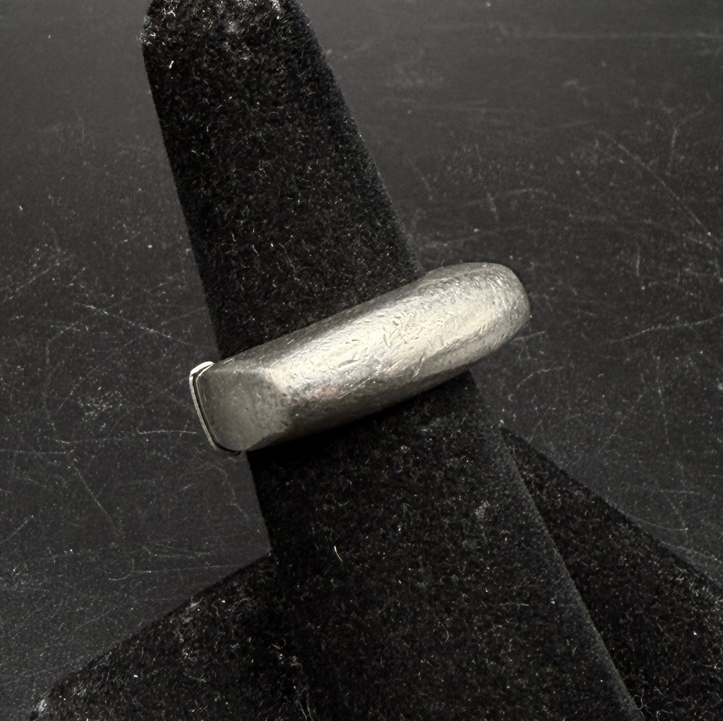 Vintage Handmade Sterling Silver Mexican Ring with Adjuster - Size 5 to 6.5