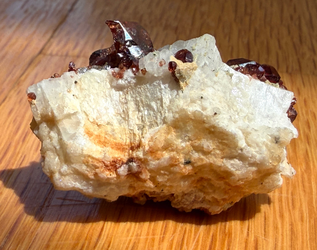 Garnet Crystal Cluster with Quartz on Matrix