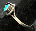 Vintage Handmade Turquoise Sterling Silver Ring - Size 8