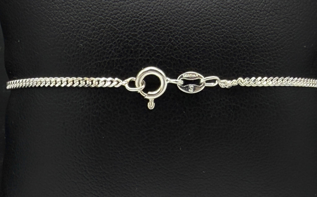 Vintage Italian Sterling Silver Cuban Link Bracelet - 7"