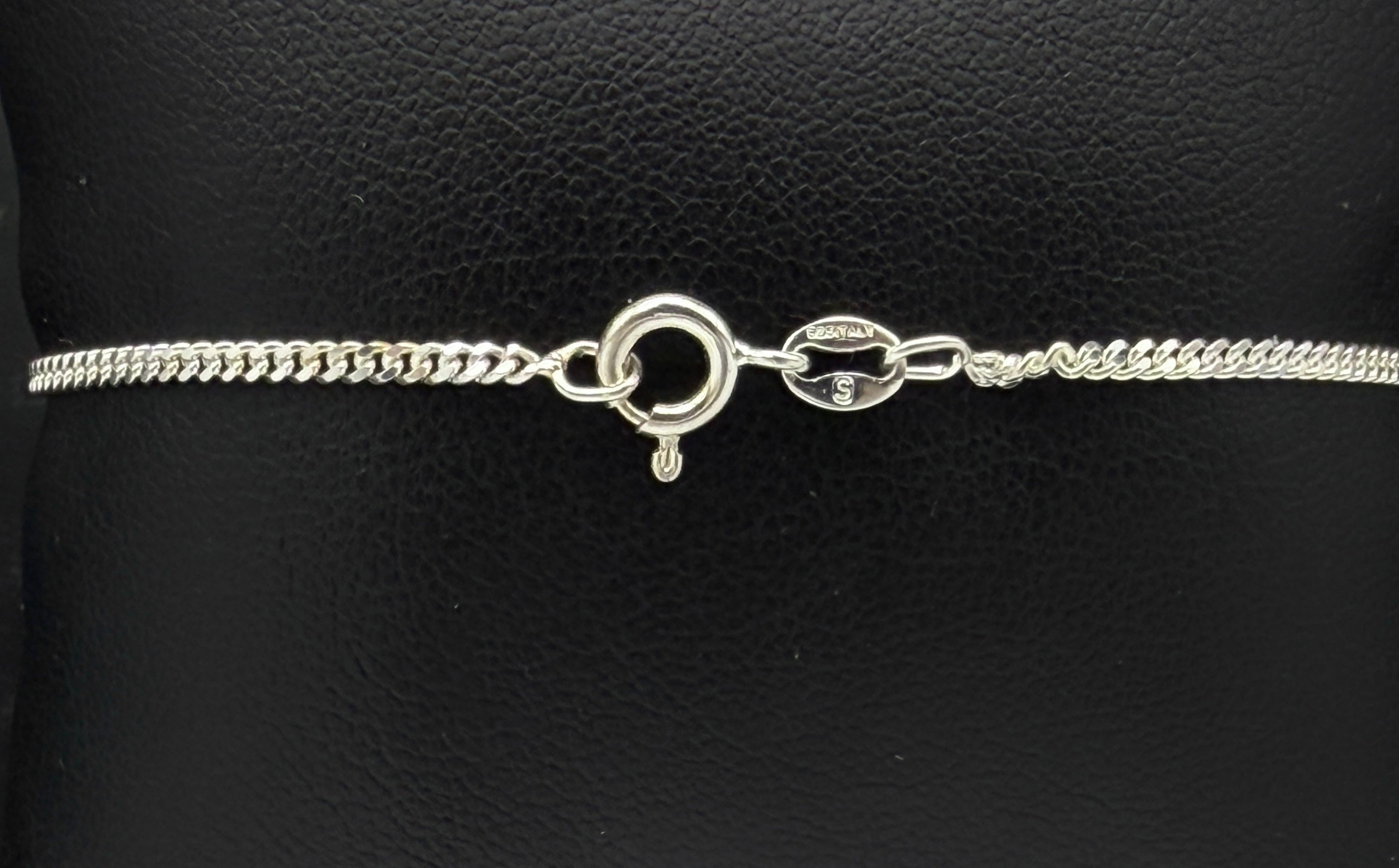 Vintage Italian Sterling Silver Cuban Link Bracelet - 7"