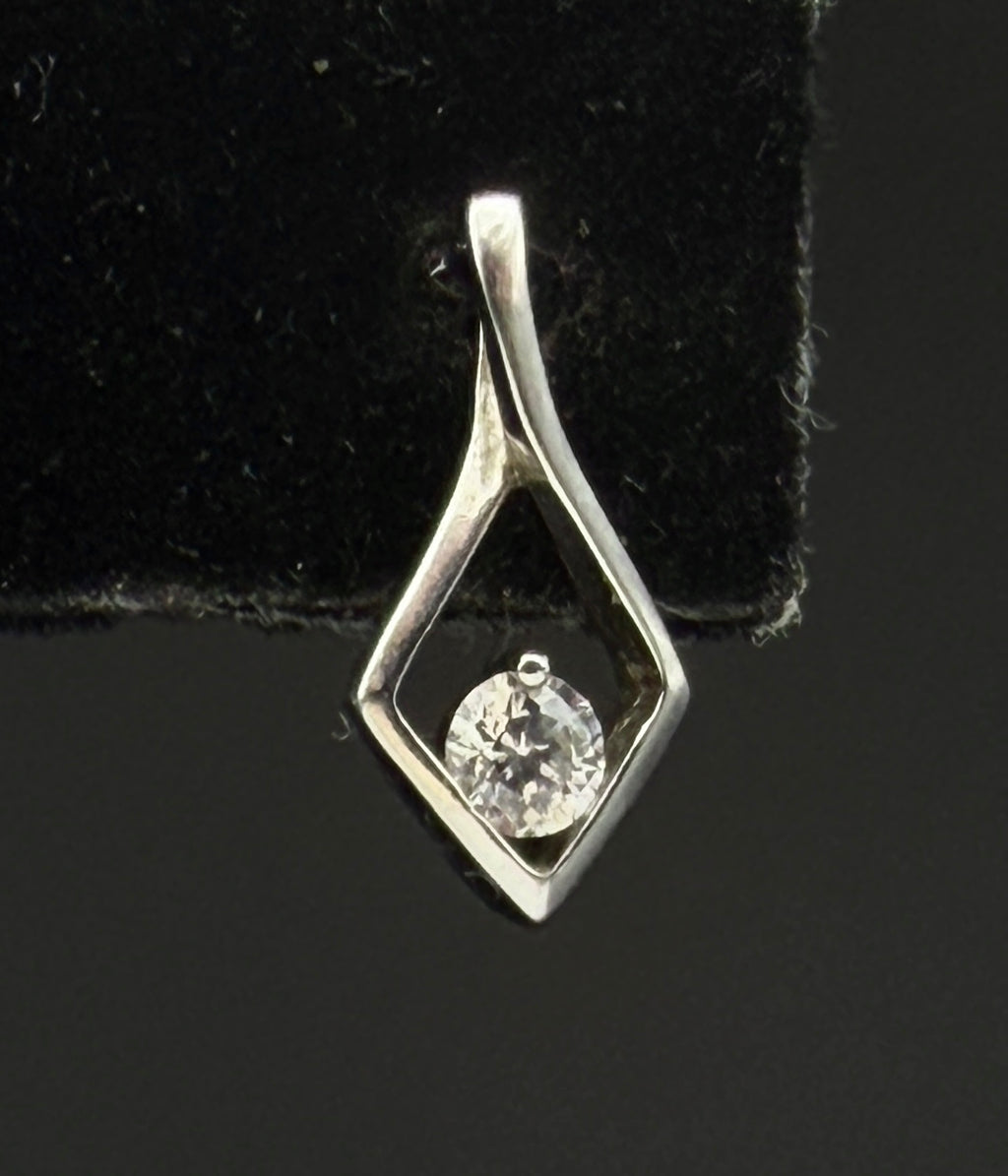 Vintage Sterling Silver and Crystal Earrings
