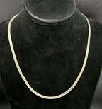 Milor - Vintage Italian Sterling Silver Herringbone Chain Necklace - 20"