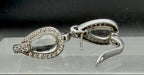 Vintage Sterling Silver Rock Crystal and Zircon Earrings