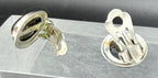Vintage Magnetite Sterling Silver Clip On Earrings