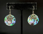 Suarti - Vintage Abalone Shell Sterling Silver Dangle Earrings