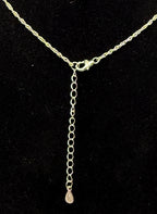 Vintage Large Synthetic Ruby Pendant Sterling Silver Chain Necklace