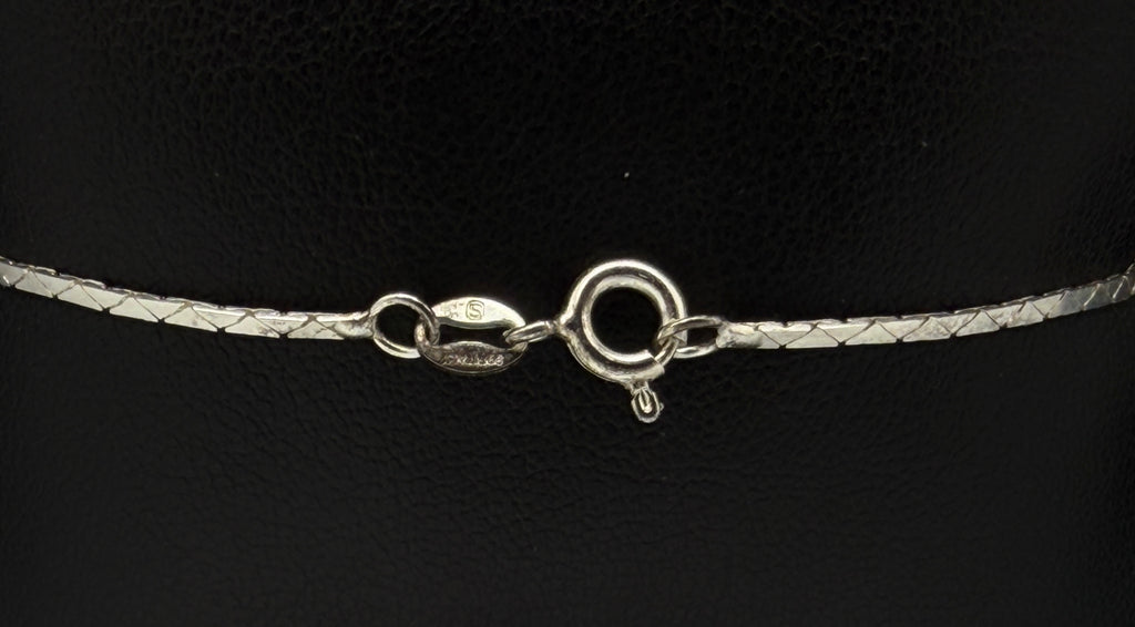 Vintage Italian Sterling Silver Cobra Link Bracelet - 7.25"