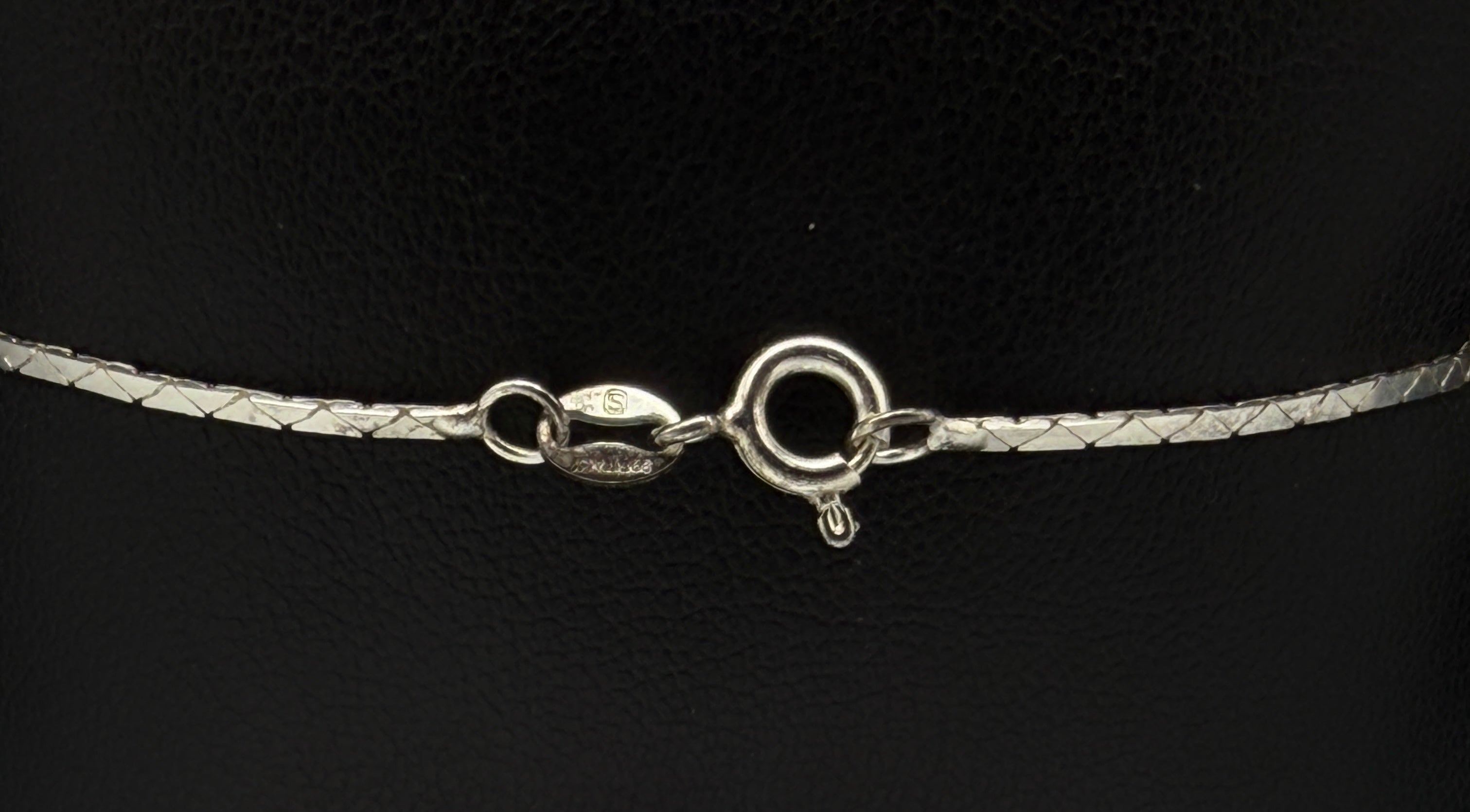 Vintage Italian Sterling Silver Cobra Link Bracelet - 7.25"