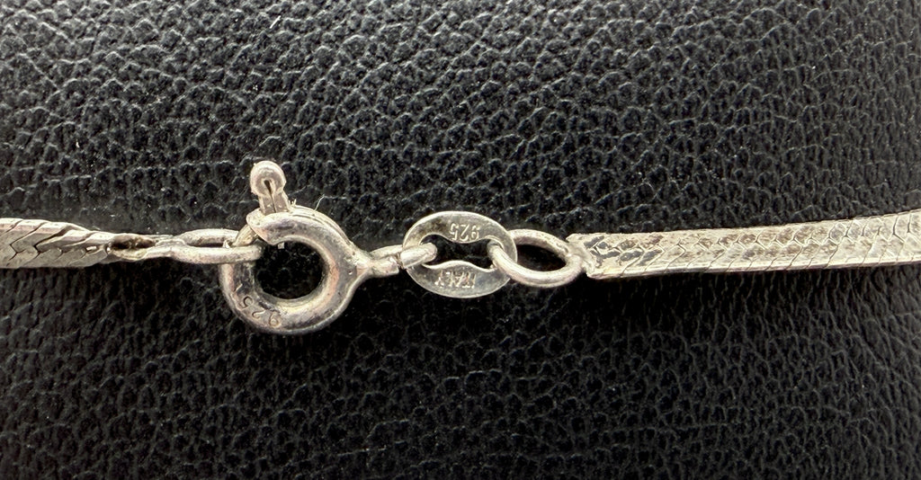 Vior - Vintage Italian Sterling Silver Herringbone Link Bracelet - 7"