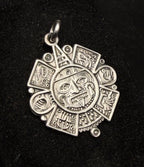 Vintage 950 Silver Aztec Calendar Pendant