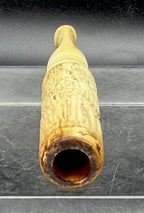 Antique Carved Ivory Cigarette Holder with Leather Case